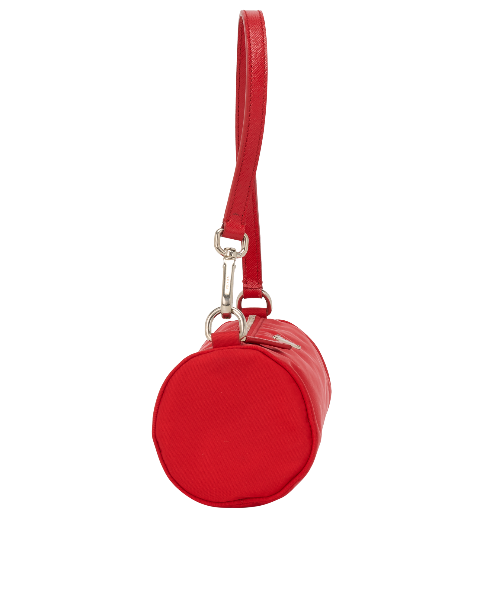 Cylinder Shoulder Bag, &pound;295, Handbags, Red, Nylon, Side view